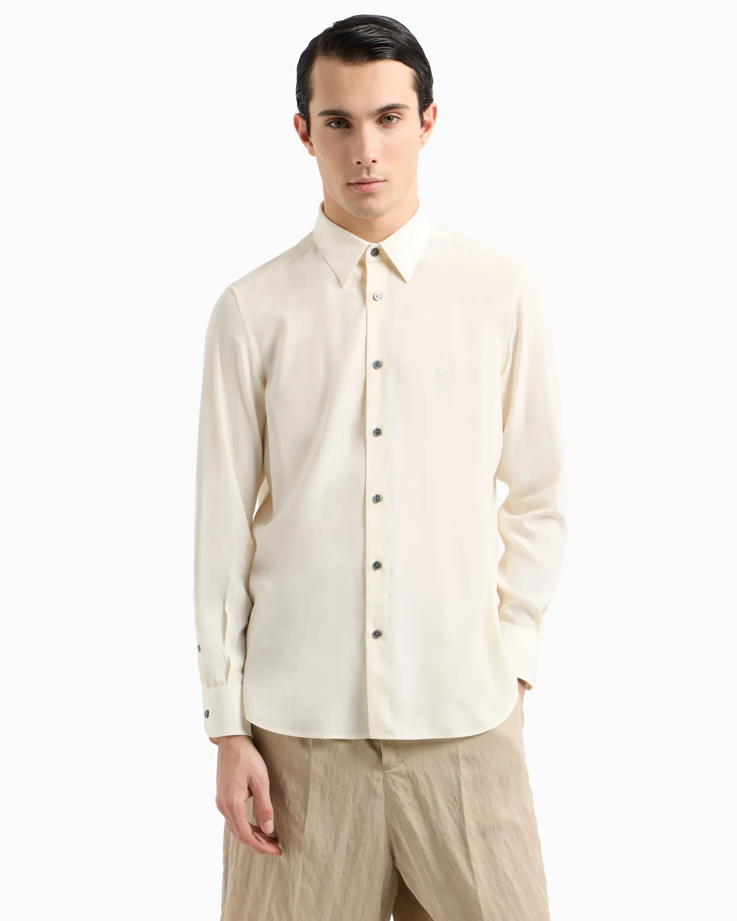 Sale Camicia in Misto Lyocell e Viscosa / Uomo Camicie