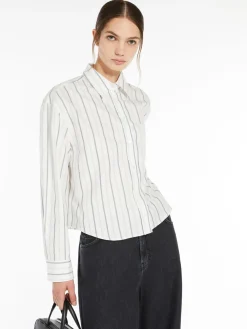 Online Camicia in Oxford di Cotone a Righe / Donna Camicie