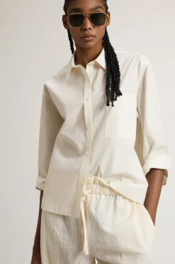 Discount Camicia in Popeline di Cotone / Donna Camicie