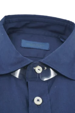 Sale Camicia in Puro Cotone Regular Fit / Blu Uomo Camicie