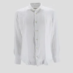 Clearance Camicia in Puro Lino / Bianco Uomo Camicie