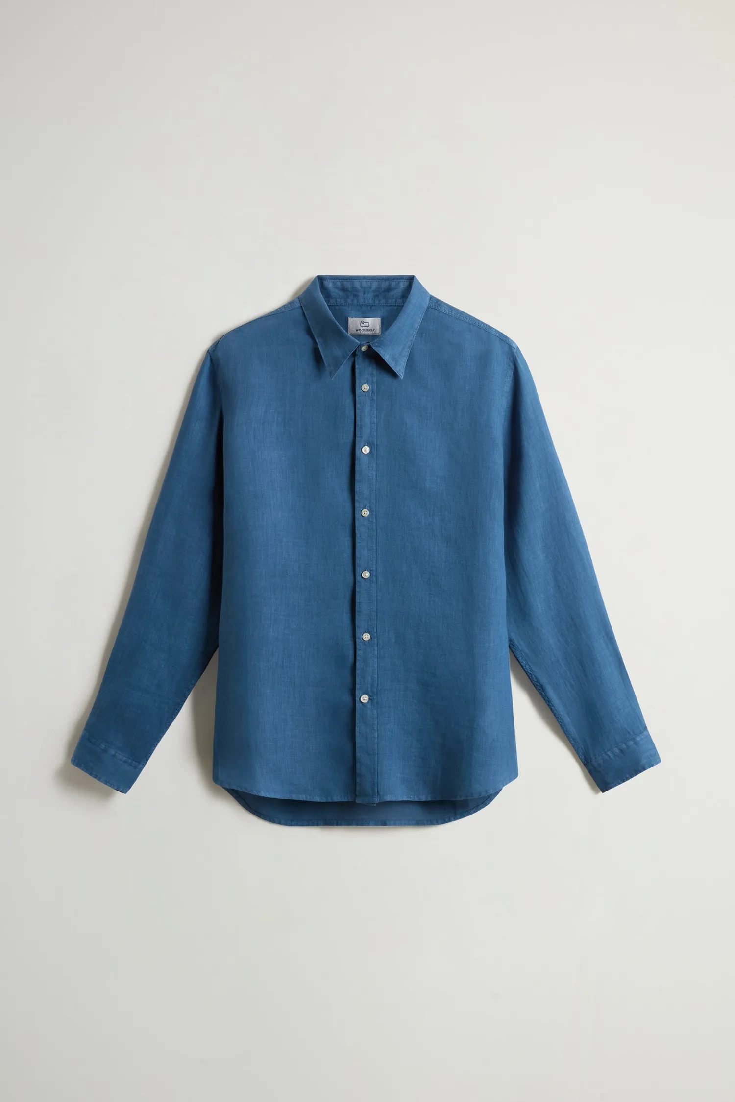 Online Camicia in Puro Lino / Celeste Uomo Camicie