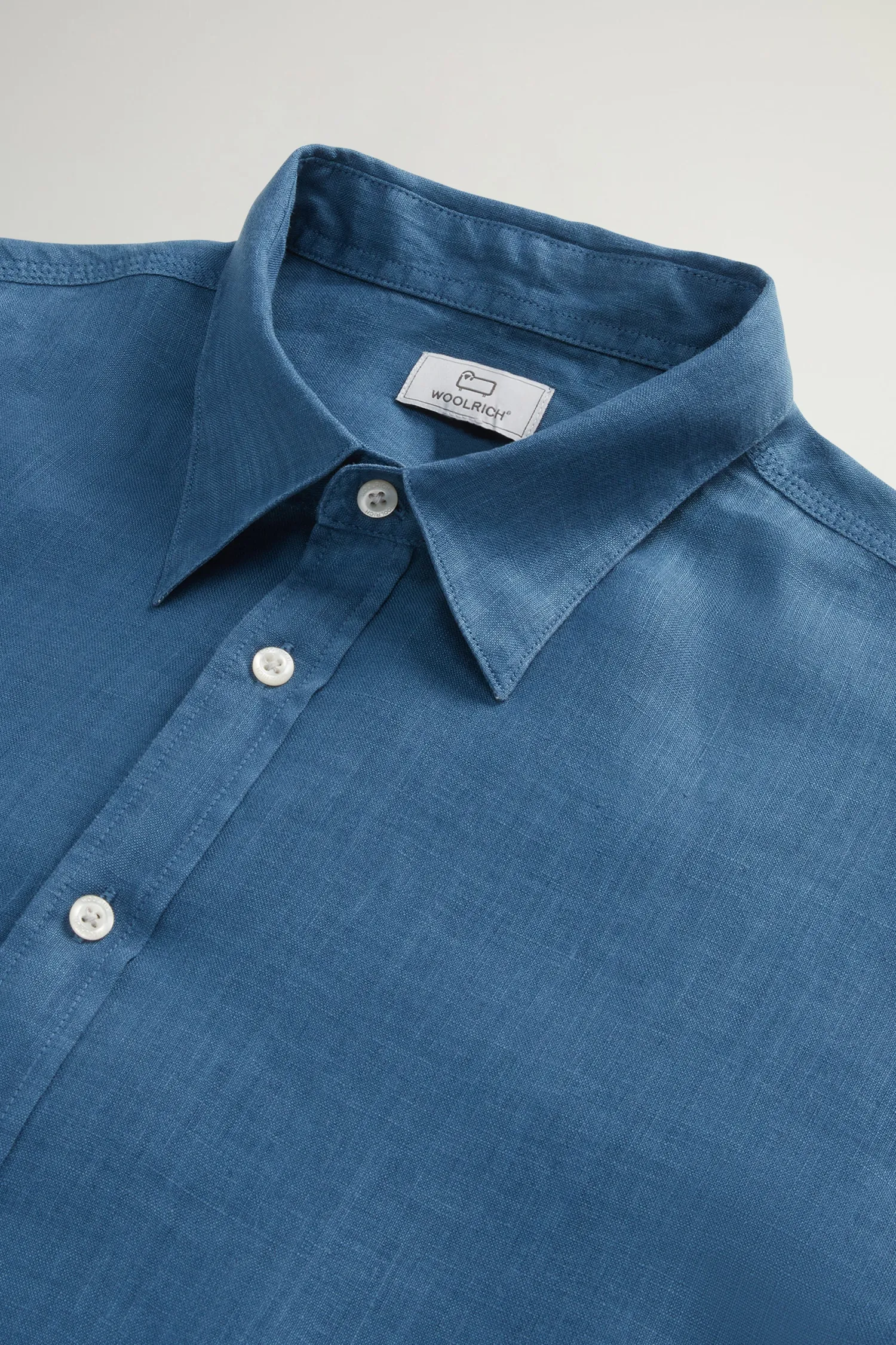 Online Camicia in Puro Lino / Celeste Uomo Camicie