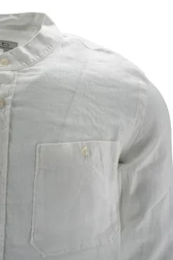 Clearance Camicia in Puro Lino con Colletto alla Coreana / Uomo Camicie