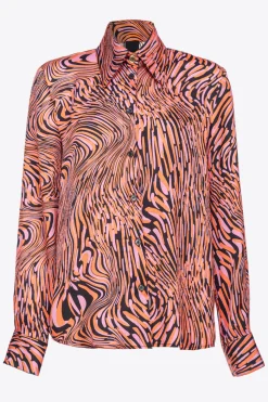 Outlet Camicia in Raso con Stampa / Donna Camicie