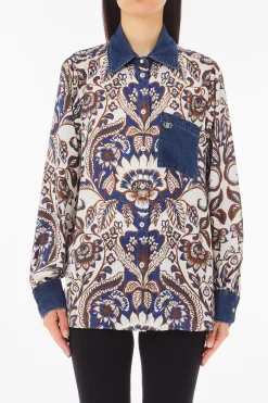 Online Camicia in Raso Stampato / Donna Camicie