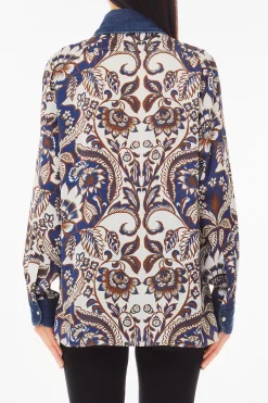 Online Camicia in Raso Stampato / Donna Camicie