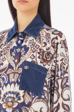 Online Camicia in Raso Stampato / Donna Camicie