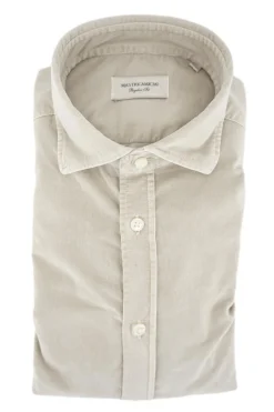 Best Camicia in Velluto / Beige Uomo Camicie