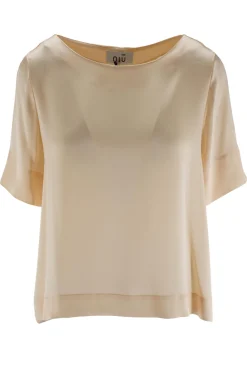 Clearance Camicia Modello a Scatoletta in Misto Seta / Donna Bluse