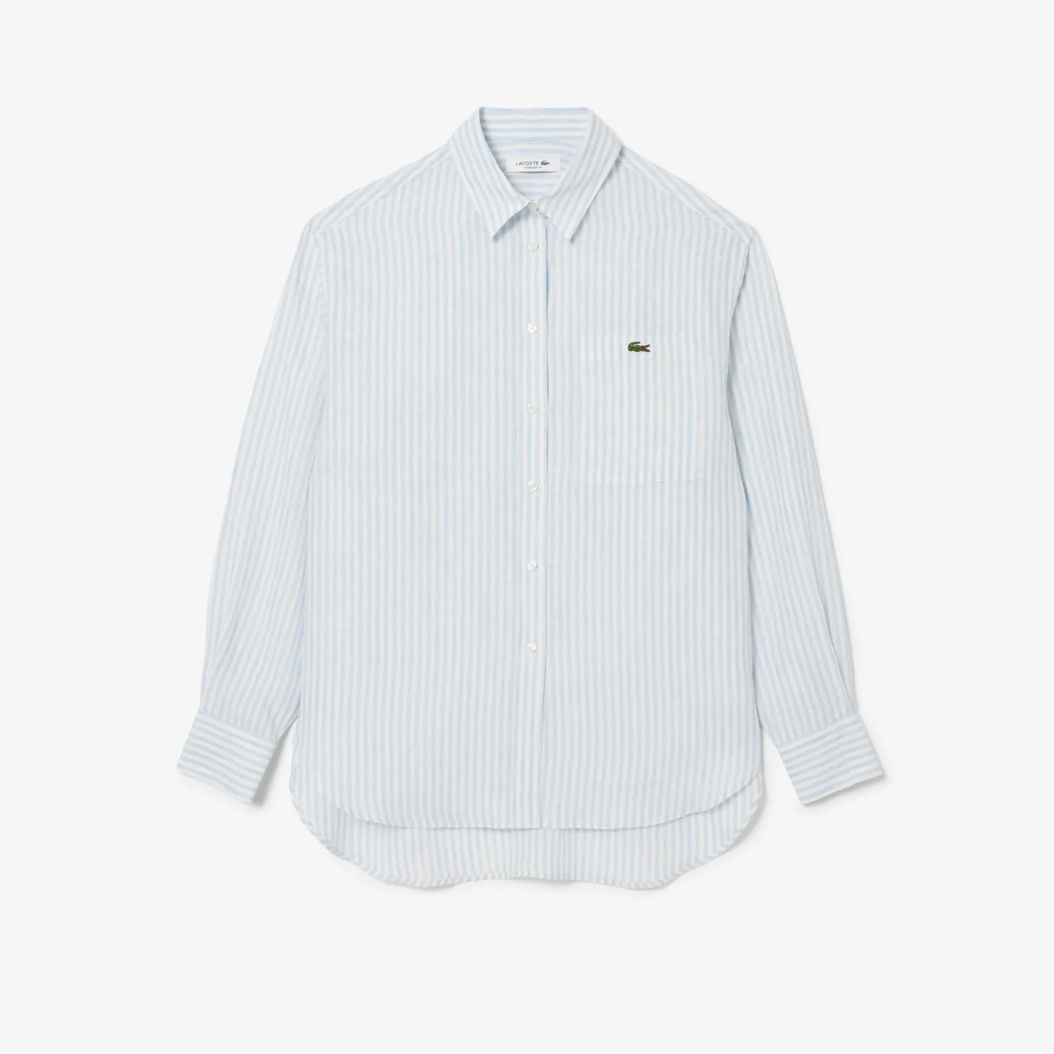 New Camicia Oversize a Righe in Lino / Donna Camicie