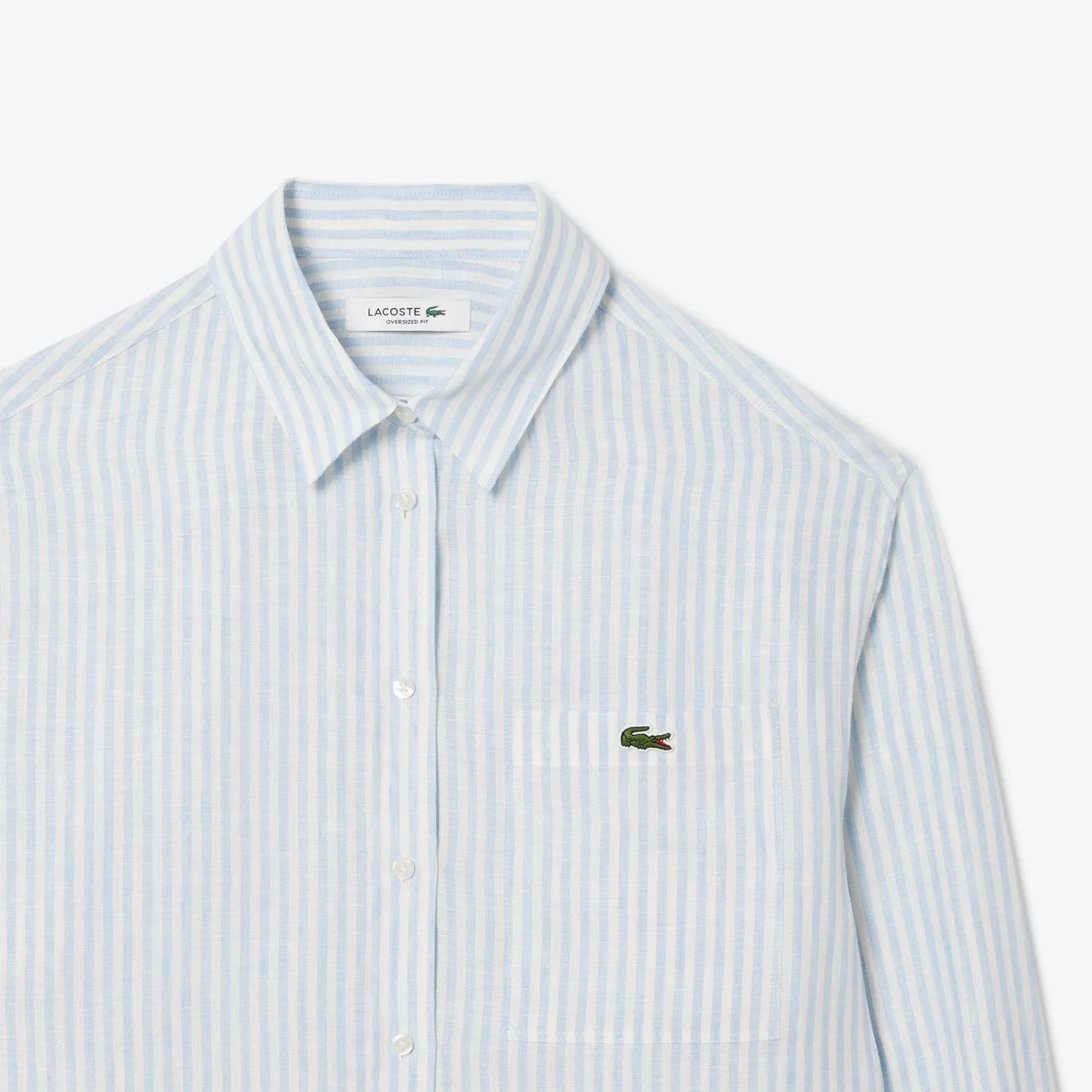 New Camicia Oversize a Righe in Lino / Donna Camicie
