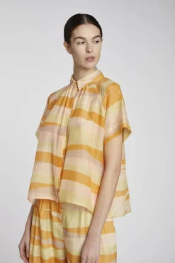 Clearance Camicia Oversize con Fantasia / Multicolor Donna Camicie