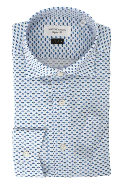 Discount Camicia Regular Fit con Fantasia / Celeste Uomo Camicie
