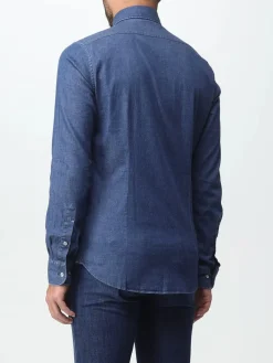 Camicia Slim Fit in Denim / Uomo Camicie