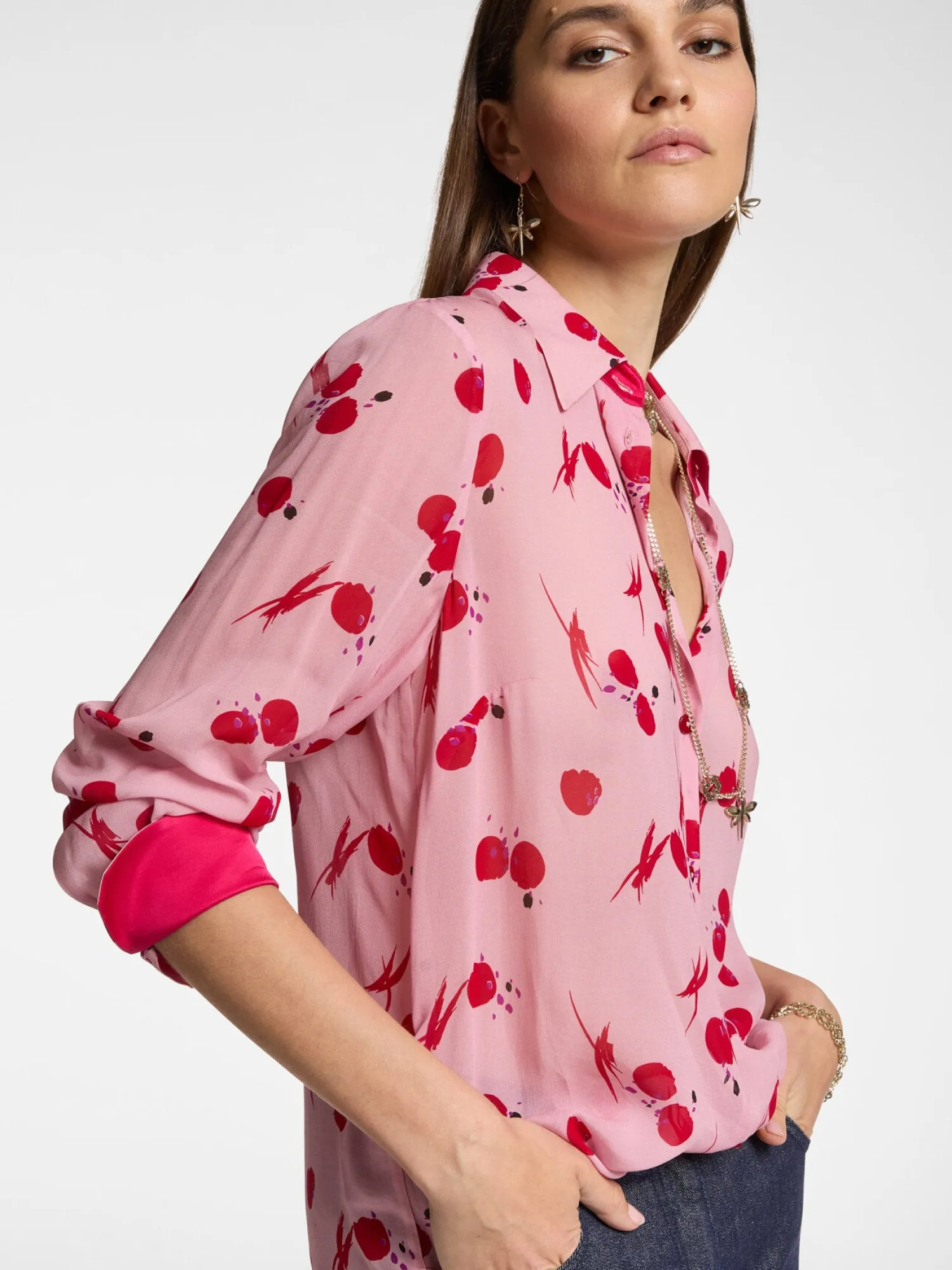 Camicia Stampata in Georgette / Donna Camicie
