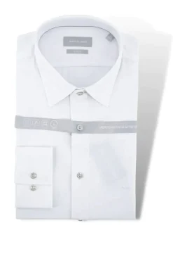 Best Camicia Stretch Slim Fit in Tessuto Tecnico / Uomo Camicie