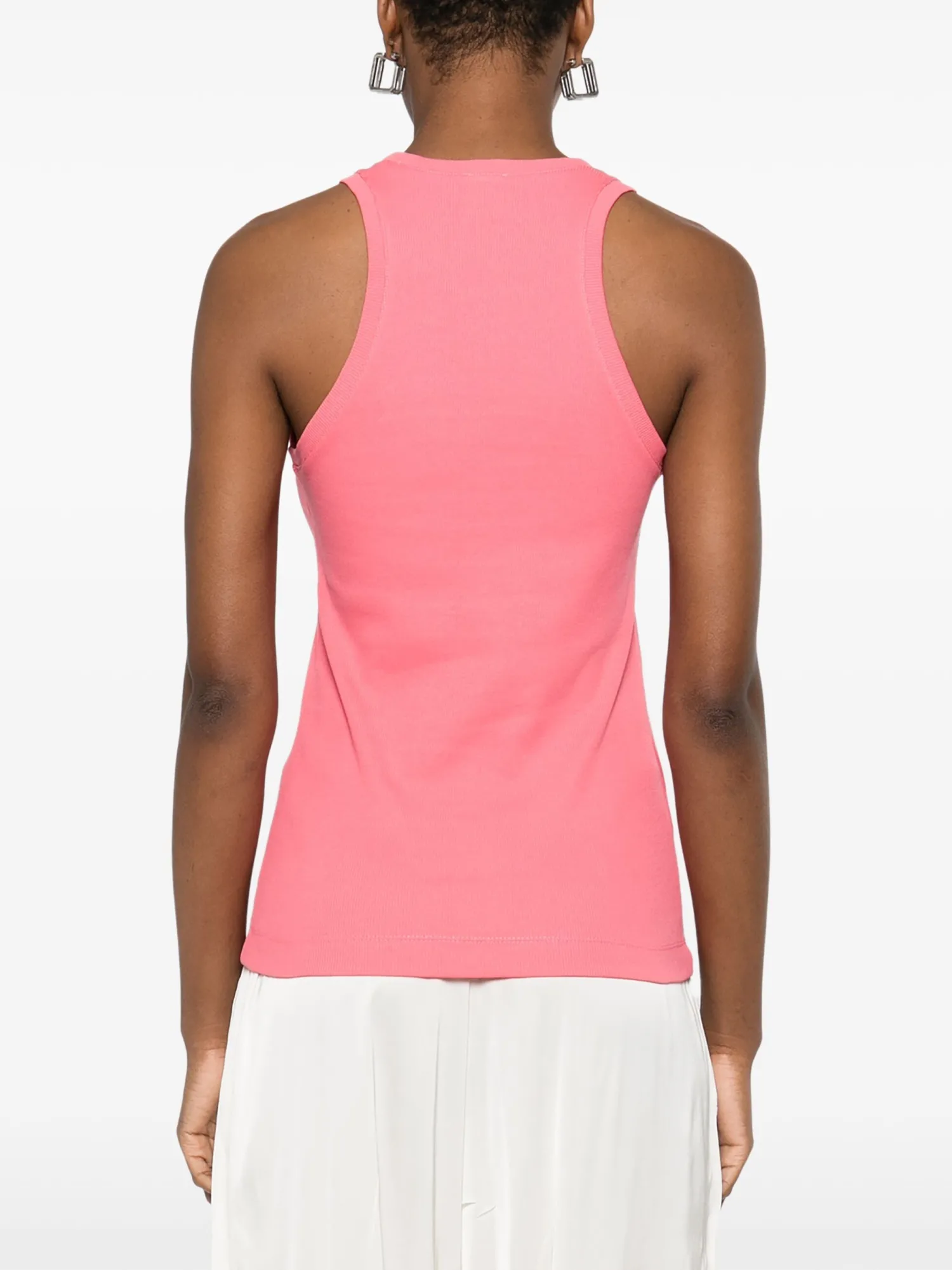 Discount Canotta in Maglia a Costine con Logo / Donna Top