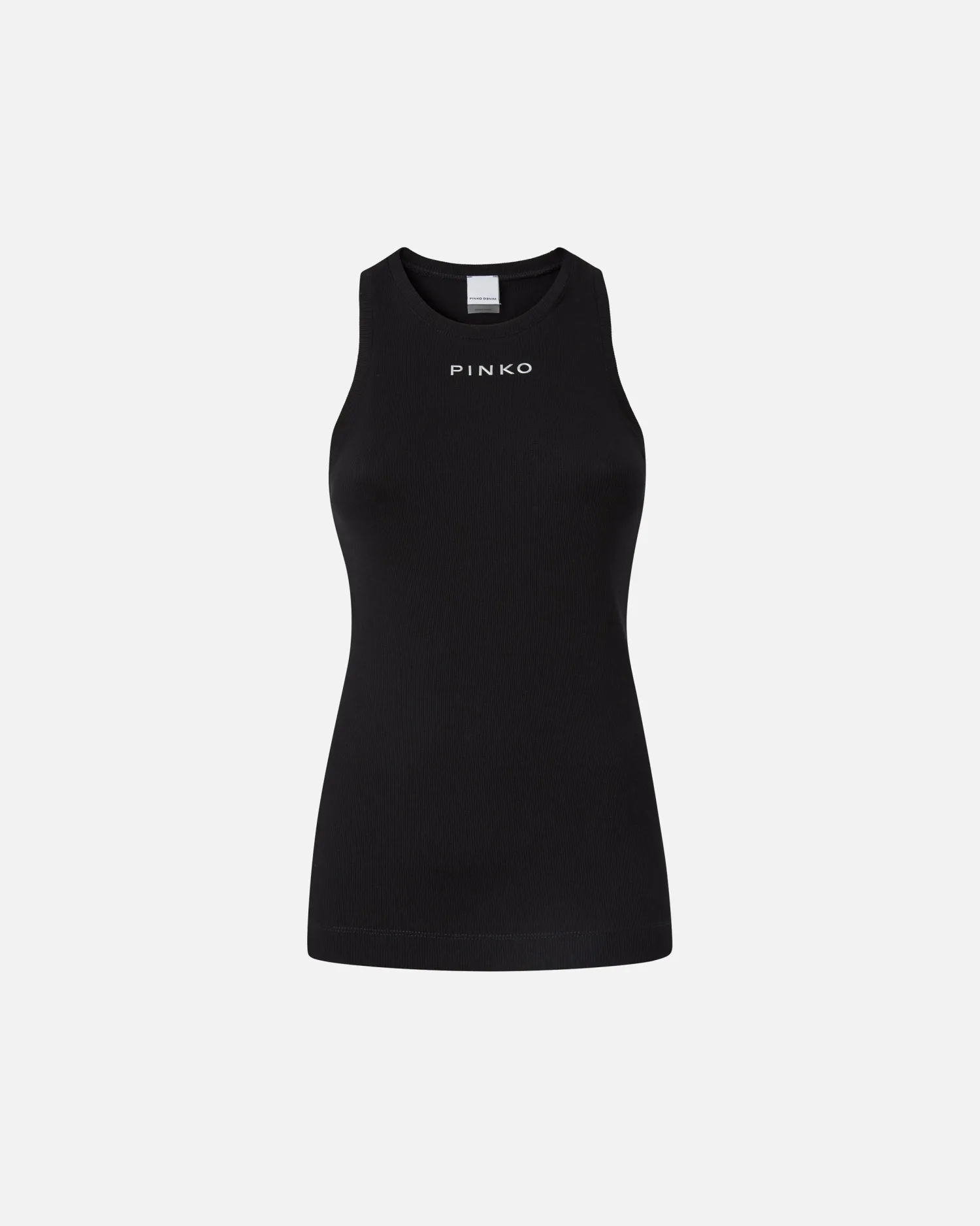 Online Canotta in Maglia a Costine con Logo / Donna Top