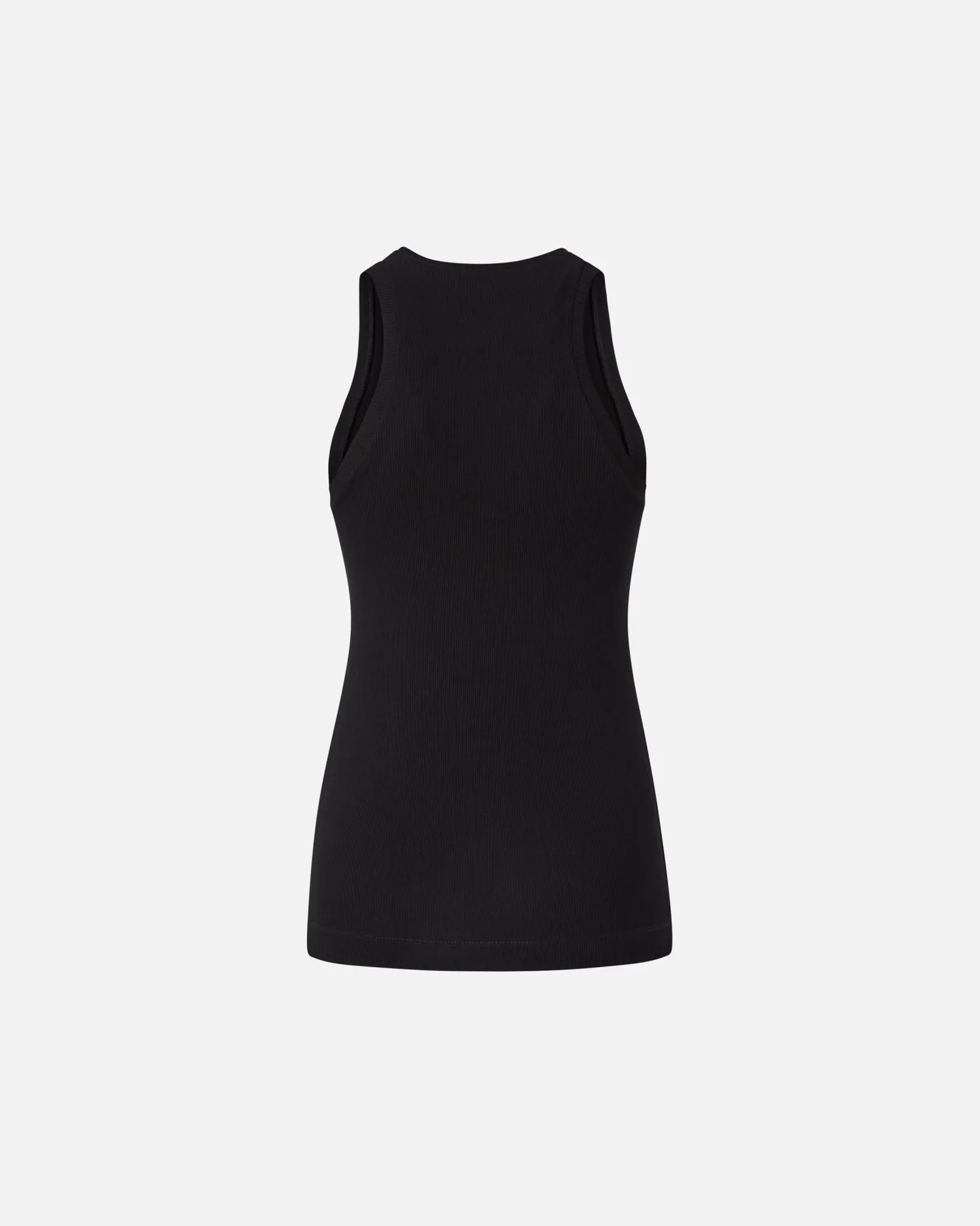Online Canotta in Maglia a Costine con Logo / Donna Top