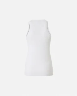 Best Canotta in Maglia a Costine con Logo / Donna Top