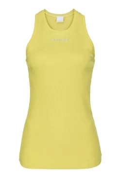 Clearance Canotta in Maglia a Costine con Logo / Donna Top