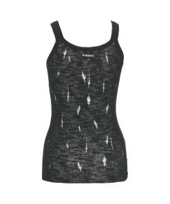 New Canotta Leggera a Costine con Strappi / Donna Top