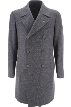 New Cappotto a Doppio Petto con Fantasia / Uomo Cappotti
