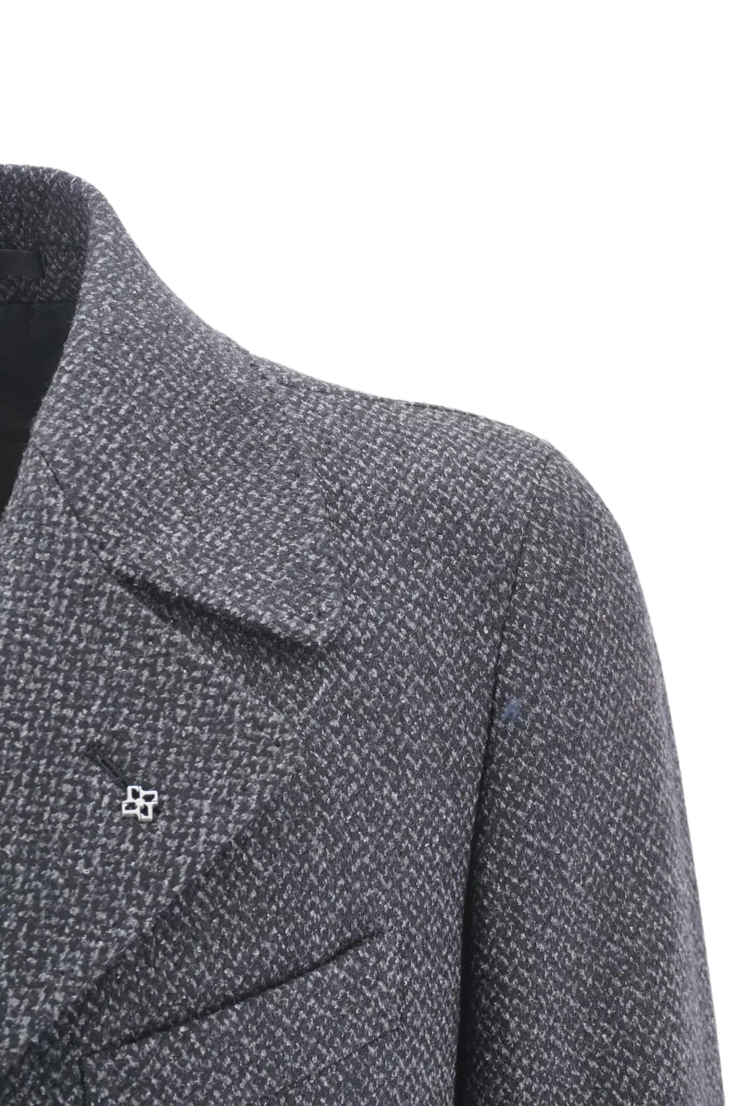 New Cappotto a Doppio Petto con Fantasia / Uomo Cappotti