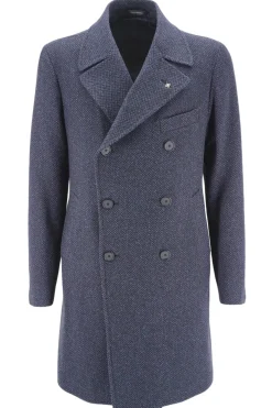 New Cappotto a Doppio Petto con Fantasia / Uomo Cappotti