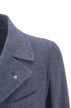 New Cappotto a Doppio Petto con Fantasia / Uomo Cappotti