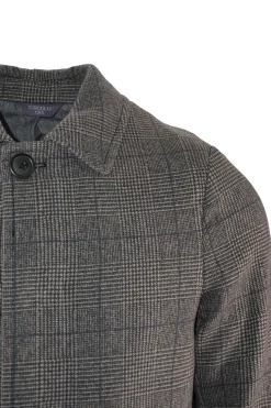 New Cappotto in Jersey Stampato / Marrone Uomo Cappotti