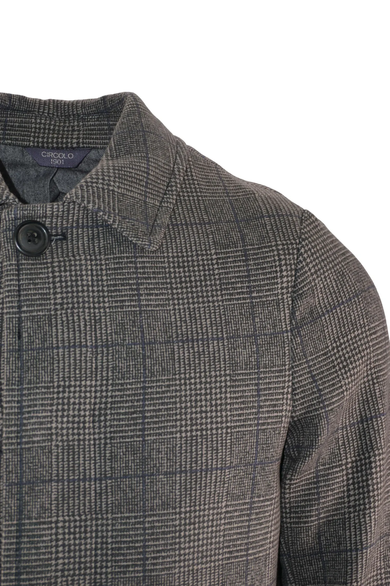 New Cappotto in Jersey Stampato / Marrone Uomo Cappotti