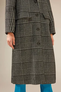 Clearance Cappotto Monopetto a Fantasia / Donna Cappotti