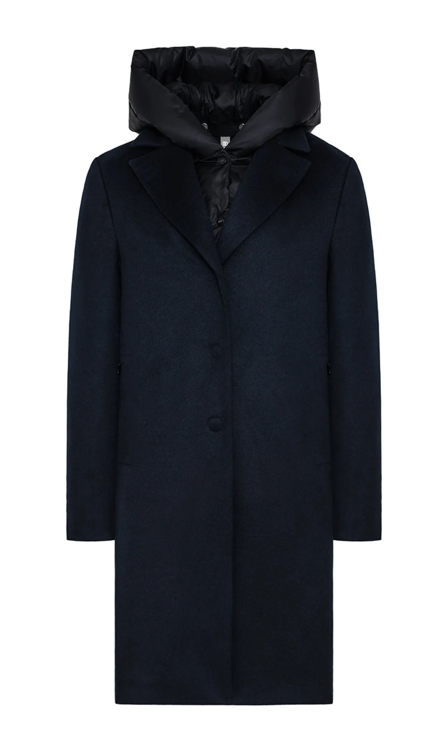 Outlet Cappotto Monopetto in Lana Tecnica / Donna Cappotti