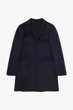 Online Cappotto Monopetto Sfoderato / Blu Uomo Cappotti