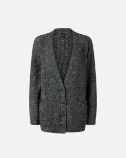 Online Cardigan a Coste con Scollo a V / Donna Maglieria