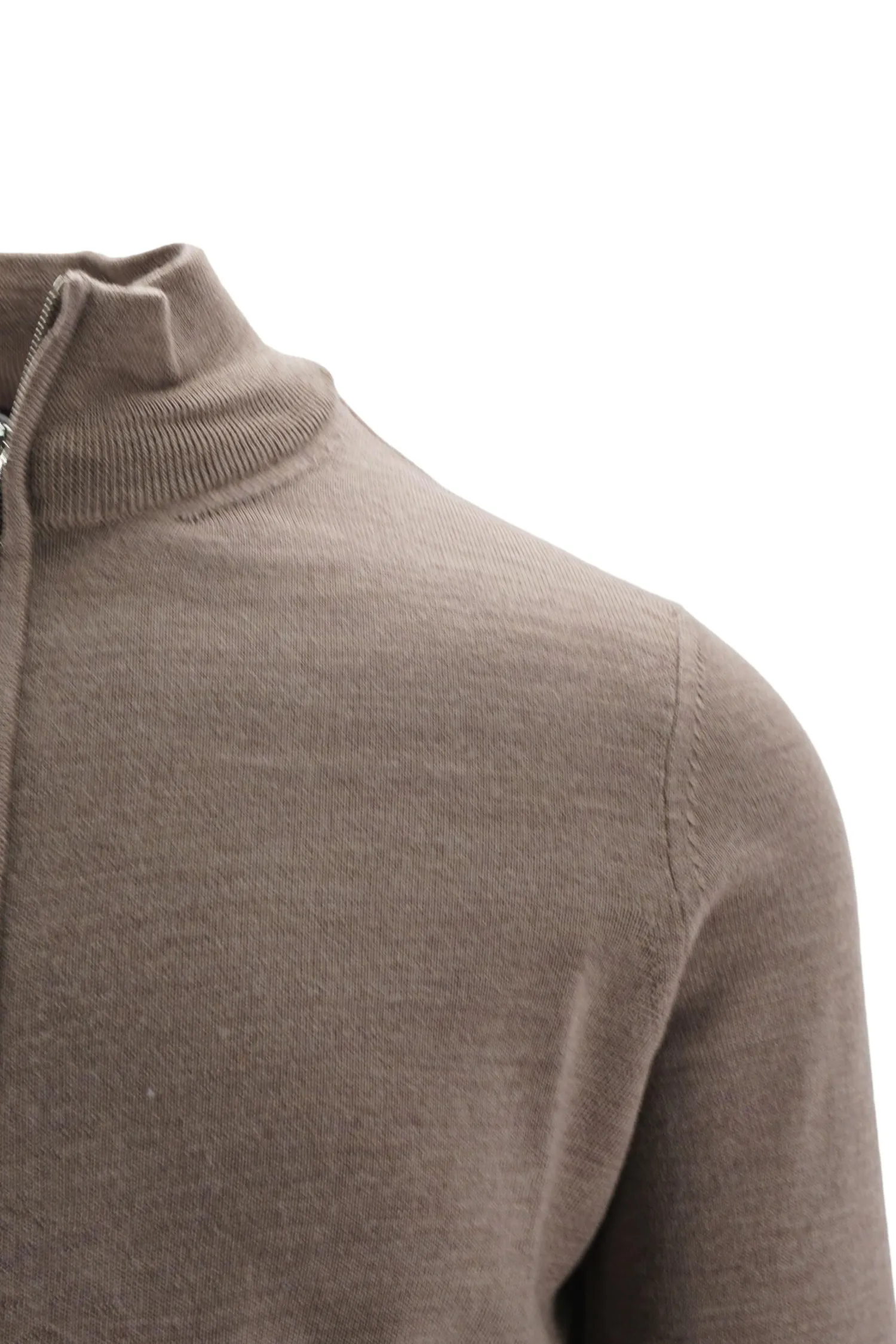 Cardigan con Chiusura Full Zip in Lana Merino Extrafine / Uomo Maglieria
