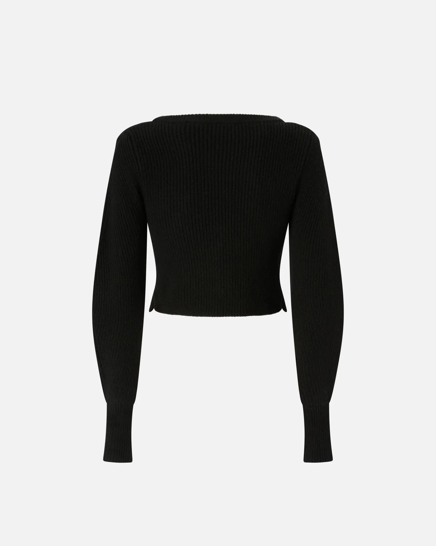 Clearance Cardigan Corto a Coste con Fondo in Pizzo / Donna Maglieria