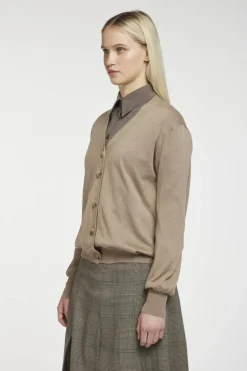 Hot Cardigan in Seta Cashmere / Donna Maglieria