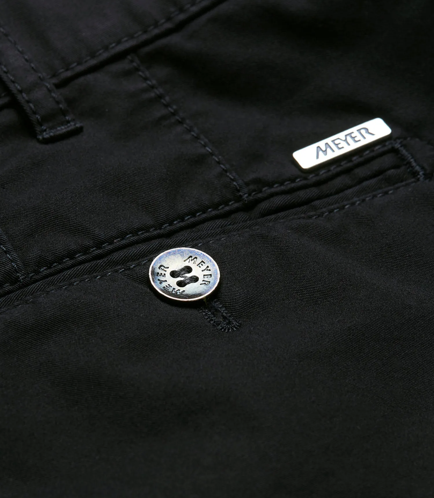 New Chino di Cotone / Nero Uomo Pantaloni
