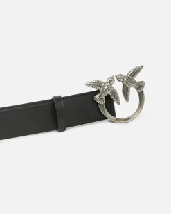 New Cintura Alta Love Birds in Pelle 4 cm / Donna Cinture