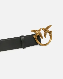 Sale Cintura Alta Love Birds in Pelle 4 cm / Donna Cinture