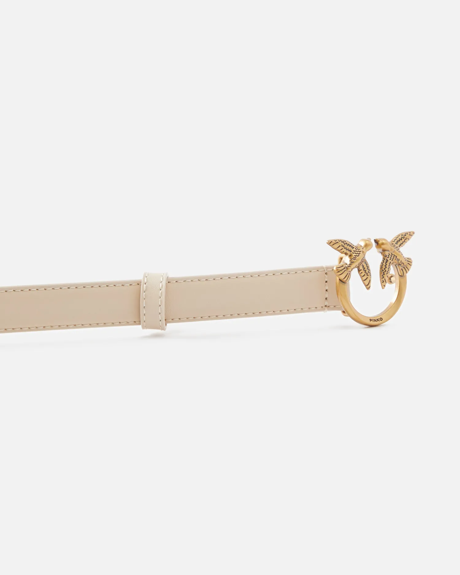Online Cintura Sottile Love Birds in Pelle 2 cm / Donna Cinture