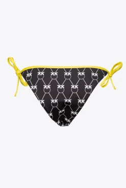Online Costume Slip con fantasia / Nero Donna Costumi Da Bagno