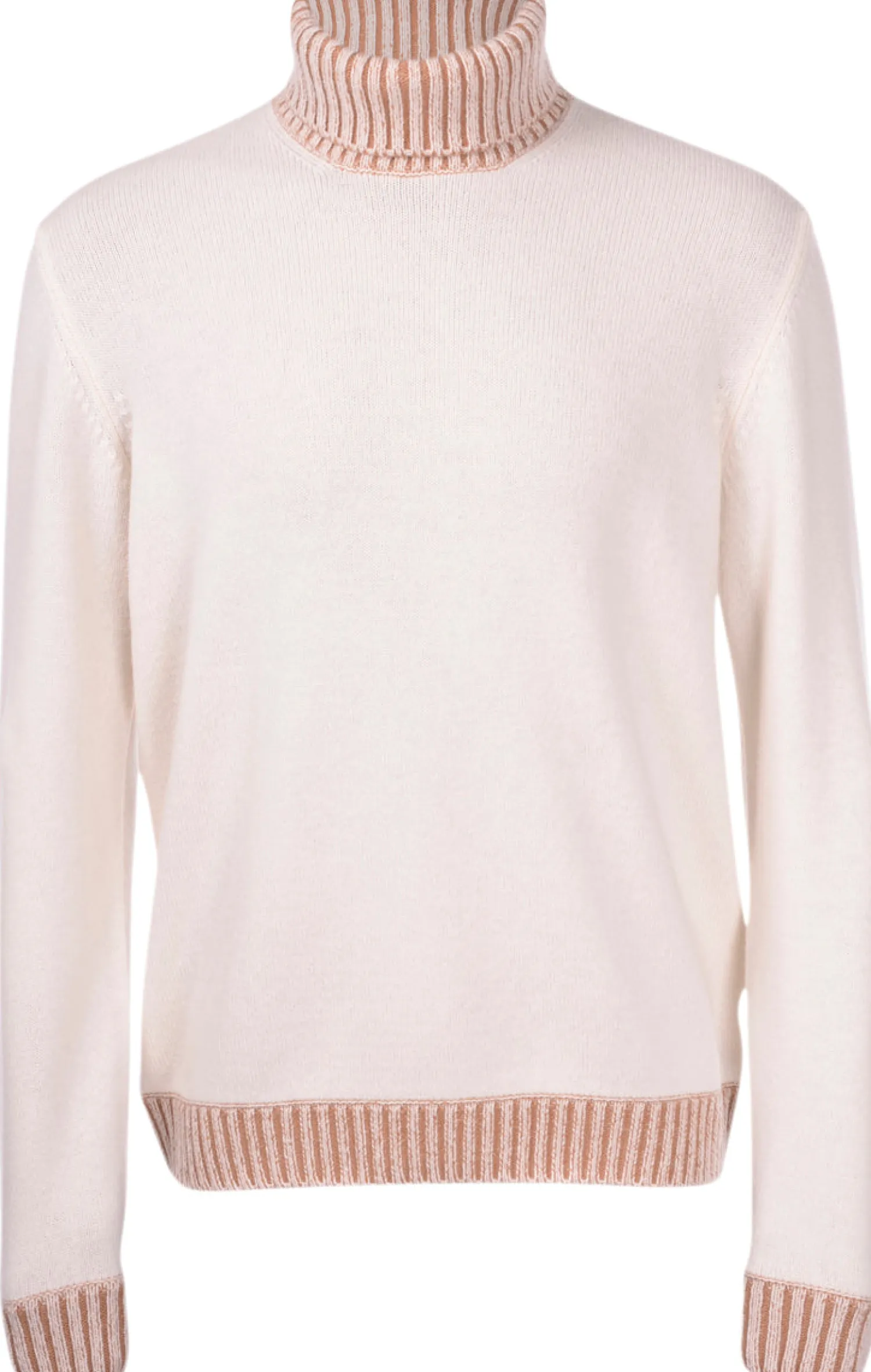 Online Dolcevita in Lana Bicolor / Bianco Uomo Maglieria