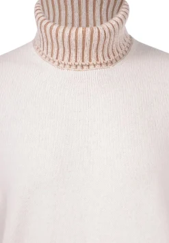 Online Dolcevita in Lana Bicolor / Bianco Uomo Maglieria