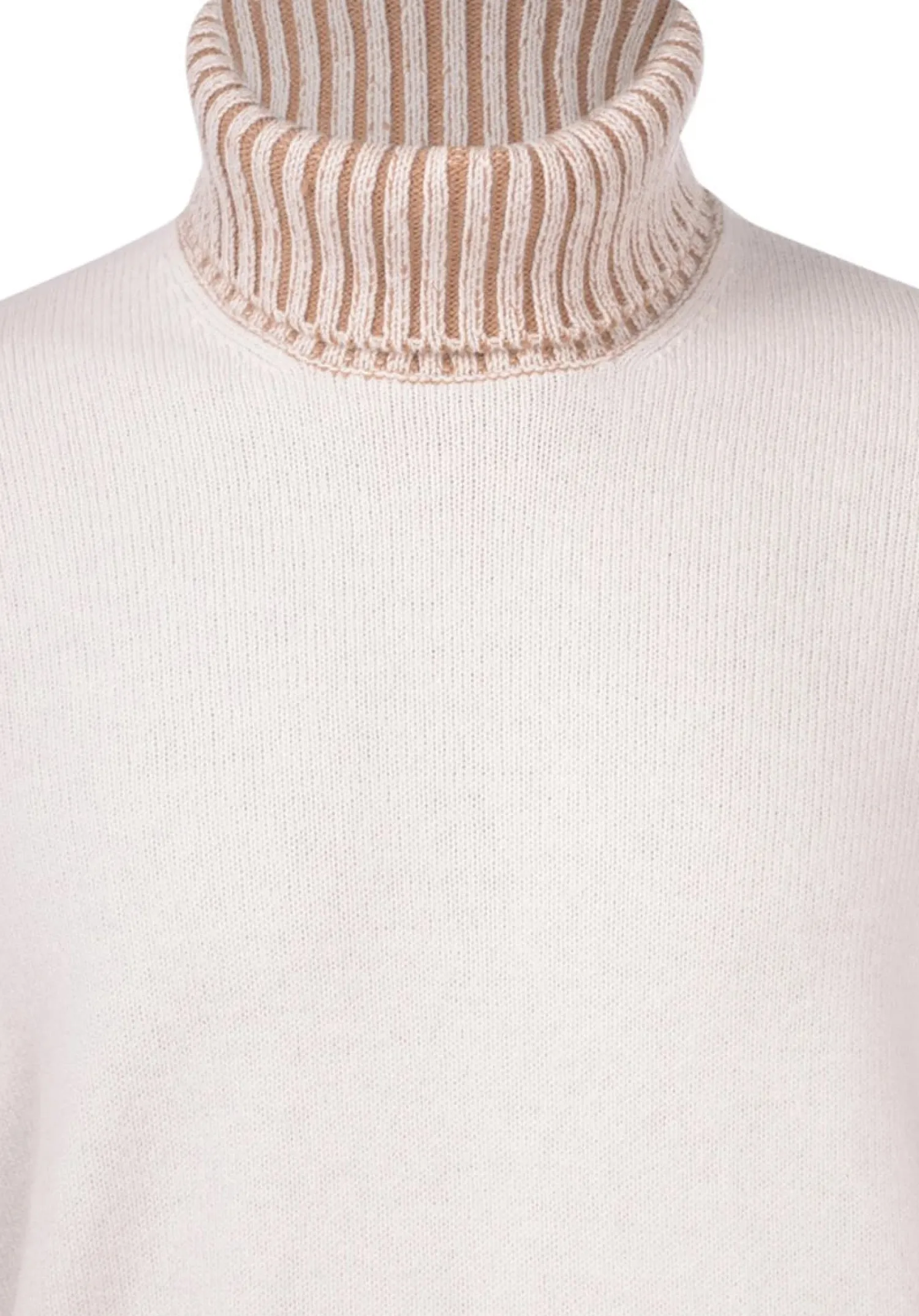 Online Dolcevita in Lana Bicolor / Bianco Uomo Maglieria