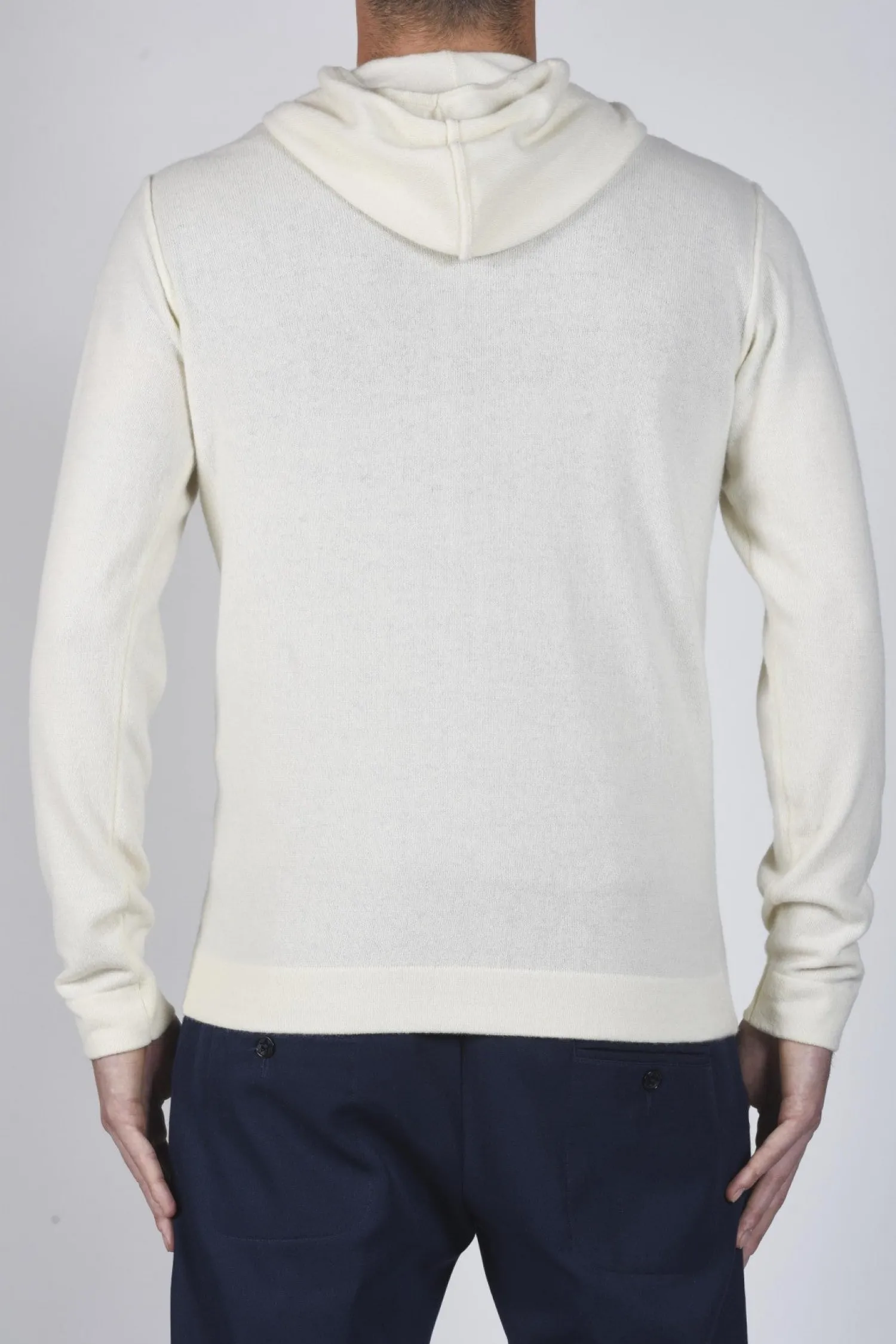 Felpa con cappuccio / Bianco Uomo Maglieria