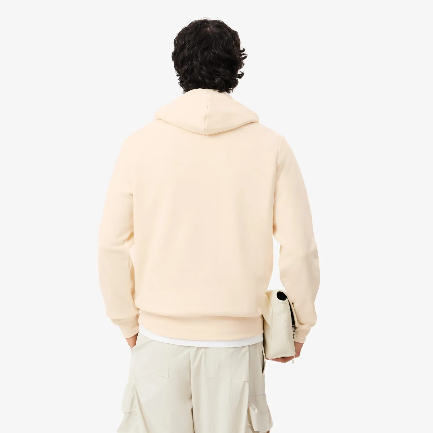 Clearance Felpa con cappuccio e Logo Frontale / Bianco Uomo Felpe
